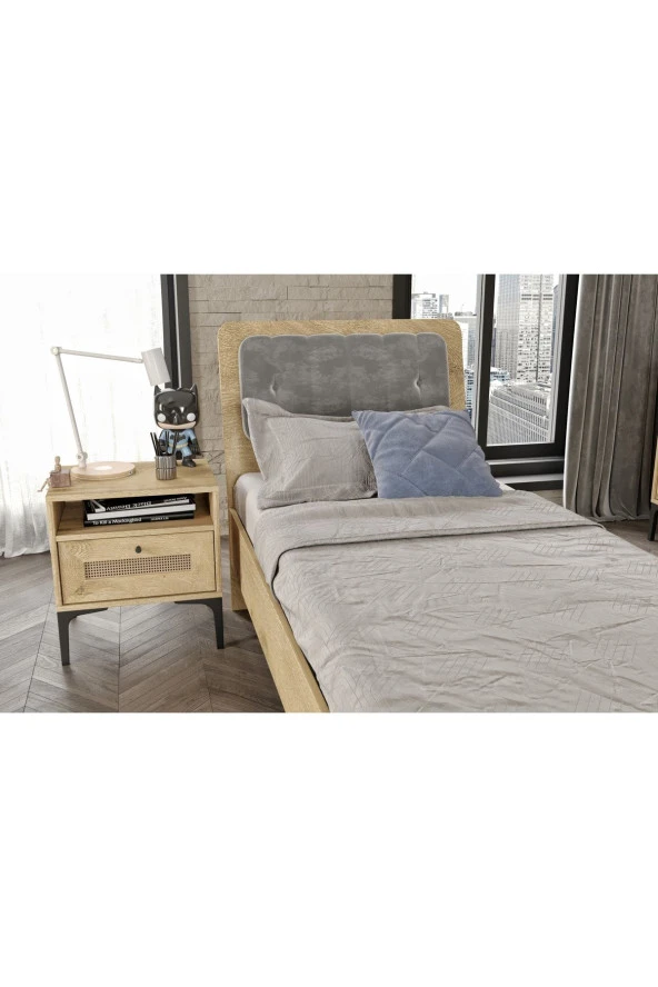 VENATTO Trio Karyola 90X190 Meşe (%100Mdf) - 2