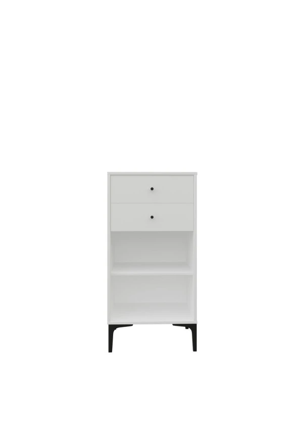 VENATTO Focus 2 Çekmeceli Şifonyer Beyaz (%100Mdf) - Resim 4