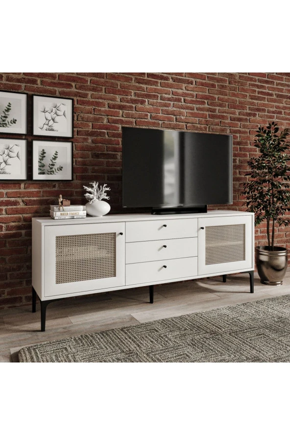 VENATTO Trio 3 Çekmeceli Konsol Beyaz (%100Mdf) - 3