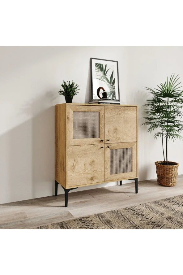 VENATTO Trio Focus Kare Kitaplık Meşe (%100Mdf)