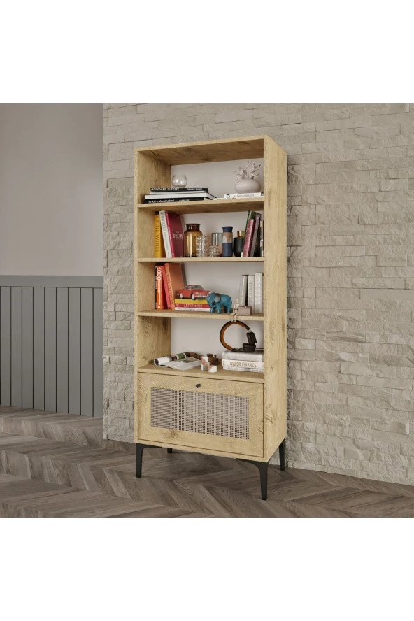 VENATTO Trio Kitaplık Meşe (%100Mdf) - 2