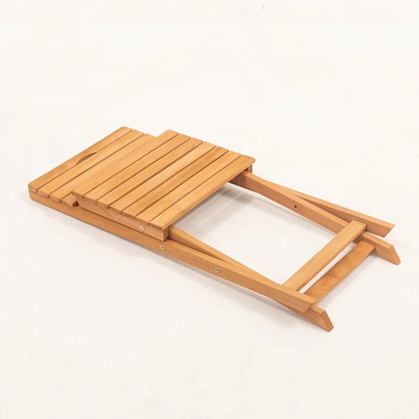 Meya Dekor Balkon - Bahçe 5'li Katlanabilir Bistro Set 4 Sandalye 1 Bahçe 60X80 cm Masa - 3