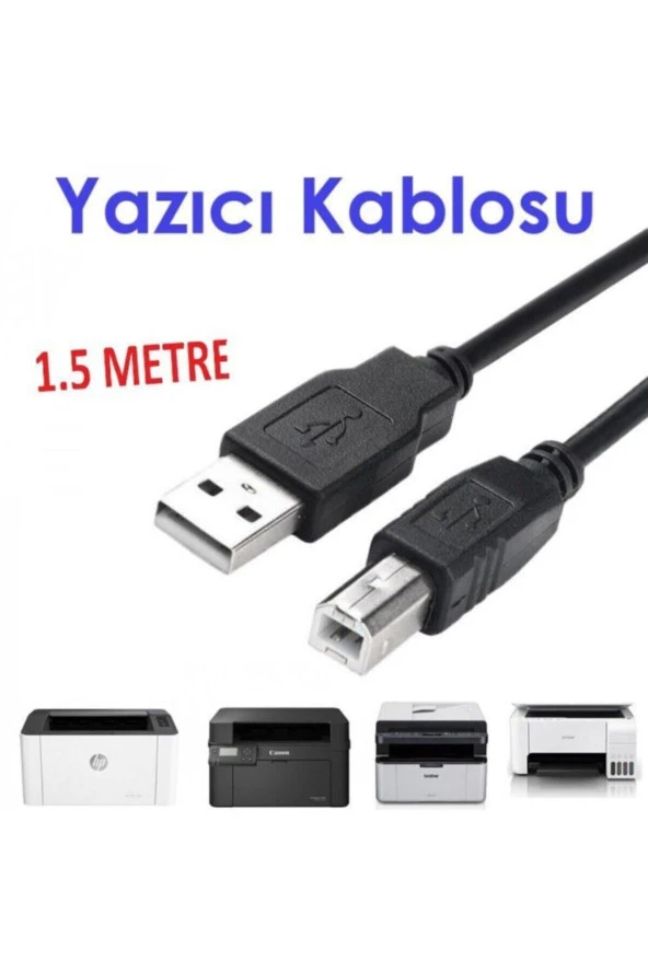 Usb 2.0 Yazıcı Kablosu 1,5 Mt