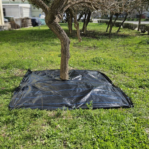 5X5 METRE AĞAÇ KORUMA ÖRTÜSÜ VE SABİTLEME ÇİVİSİ YER ÖRTÜSÜ YABANİ OT ENGELLEME PASPASI AĞAÇ DİBİ BEZİ SULZER KUMAŞ - Resim 3