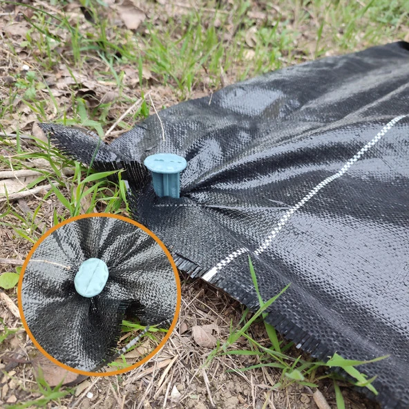 5X5 METRE AĞAÇ KORUMA ÖRTÜSÜ VE SABİTLEME ÇİVİSİ YER ÖRTÜSÜ YABANİ OT ENGELLEME PASPASI AĞAÇ DİBİ BEZİ SULZER KUMAŞ - Resim 4