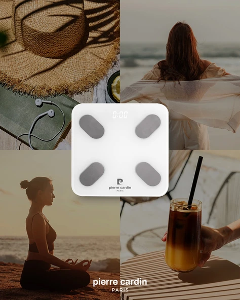 Pierre Cardin Yağ/kas/su Oranı Ölçümü Fonksiyonlu Akıllı Bluetooth Baskül PC-B30001 - Resim 5