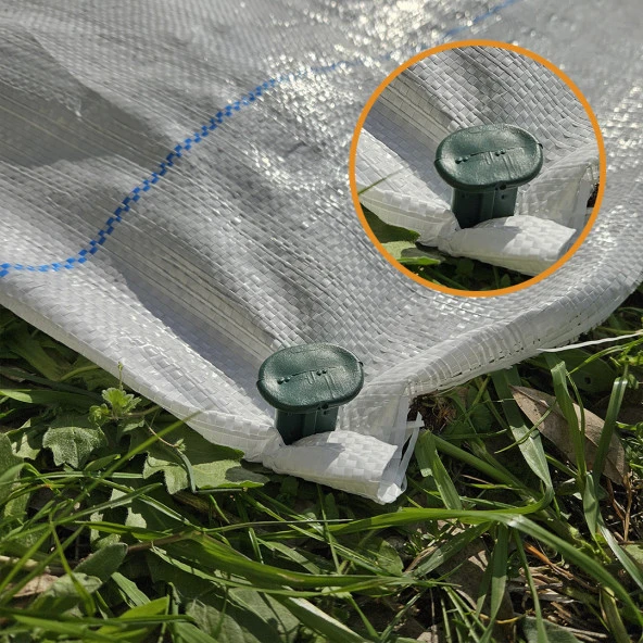 3x3 METRE AĞAÇ KORUMA ÖRTÜSÜ VE SABİTLEME ÇİVİSİ BEYAZ YER ÖRTÜSÜ YABANİ OT ENGELLEME PASPASI AĞAÇ DİBİ BEZİ SULZER KUMAŞ - Resim 4