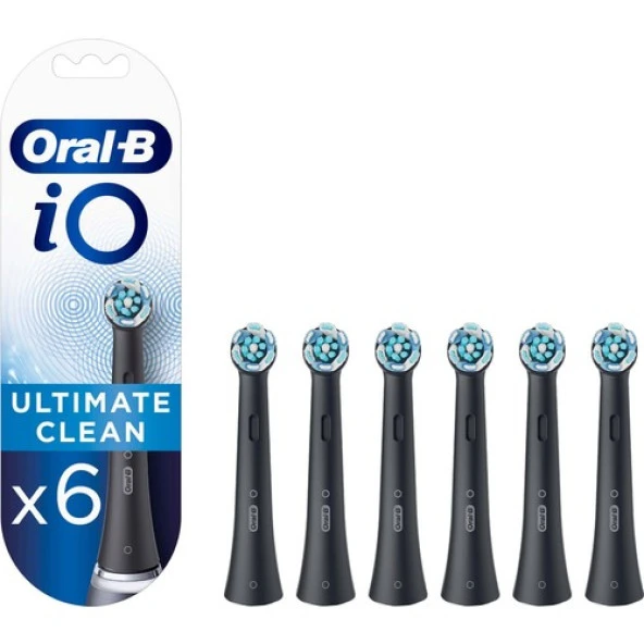 Oral-B iO Ultimate Clean Siyah Diş Fırçası Yedek Başlığı 6 Adet