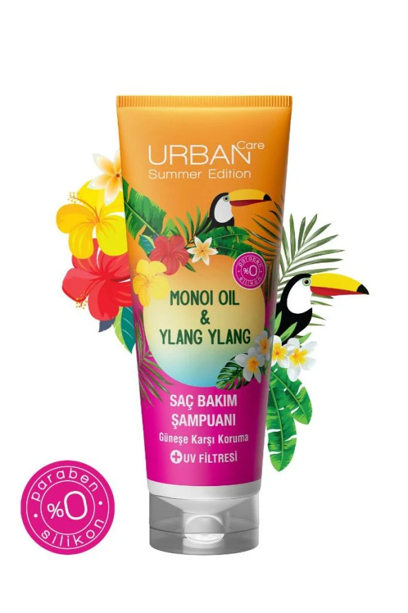 Urban Care Summer-Monoi Yağı & Ylang Ylang Güneş Koruyucu Saç Bakım Şampuanı-Vegan-250 ML - 3