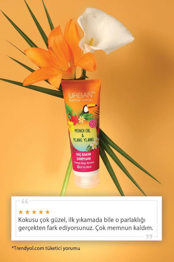 Urban Care Summer-Monoi Yağı & Ylang Ylang Güneş Koruyucu Saç Bakım Şampuanı-Vegan-250 ML - 6
