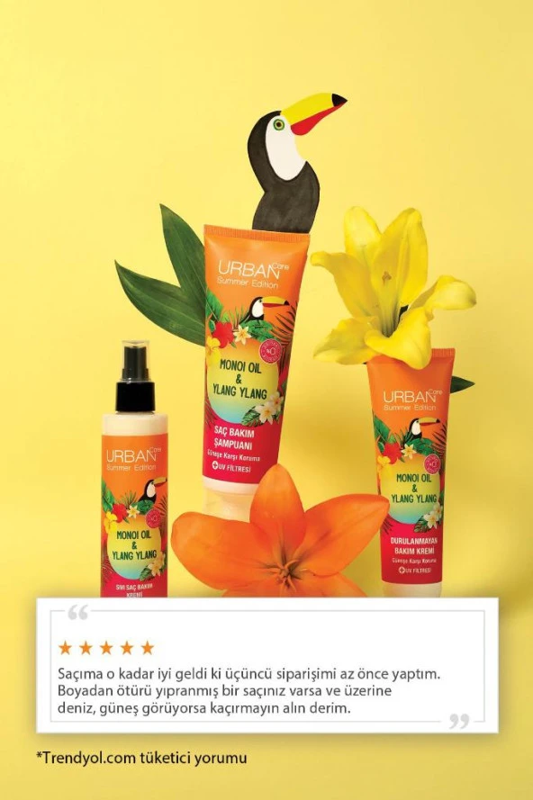 Urban Care Summer-Monoi Yağı & Ylang Ylang Güneş Koruyucu Saç Bakım Şampuanı-Vegan-250 ML - 7