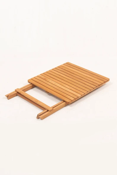 Meya Dekor Sırt ve Oturak Minderli Balkon Bahçe Mutfak 3'lü Bistro Set Katlanır Masa-Sandalye 50x50 Masalı - 6