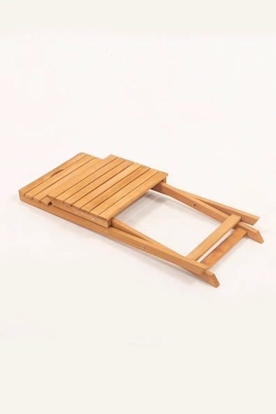 Meya Dekor Sırt ve Oturak Minderli Balkon Bahçe Mutfak 3'lü Bistro Set Katlanır Masa-Sandalye 50x50 Masalı - 7