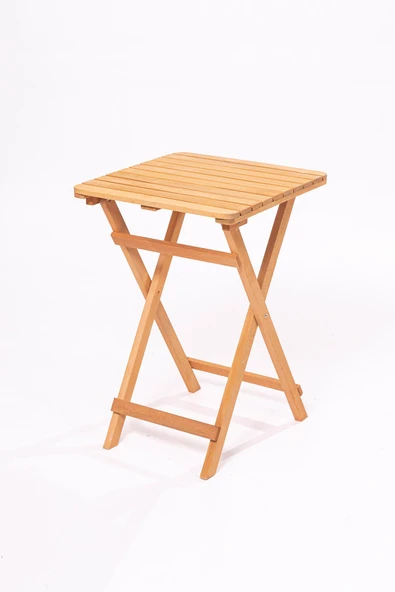 Meya Dekor Sırt ve Oturak Minderli Balkon Bahçe Mutfak 3'lü Bistro Set Katlanır Masa-Sandalye 50x50 Masalı - 7