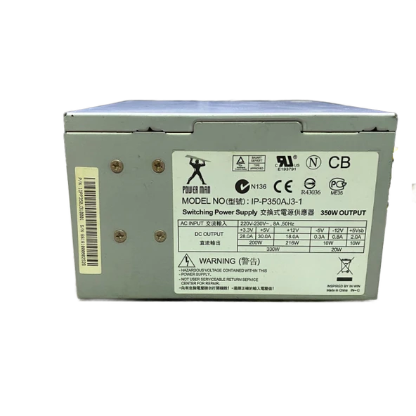 POWER MAN 350 WATT POWER SUPPLY 12 CM FANLI GÜÇ KAYNAĞI (2 EL YENİLENMİŞ ÜRÜN) - Resim 3