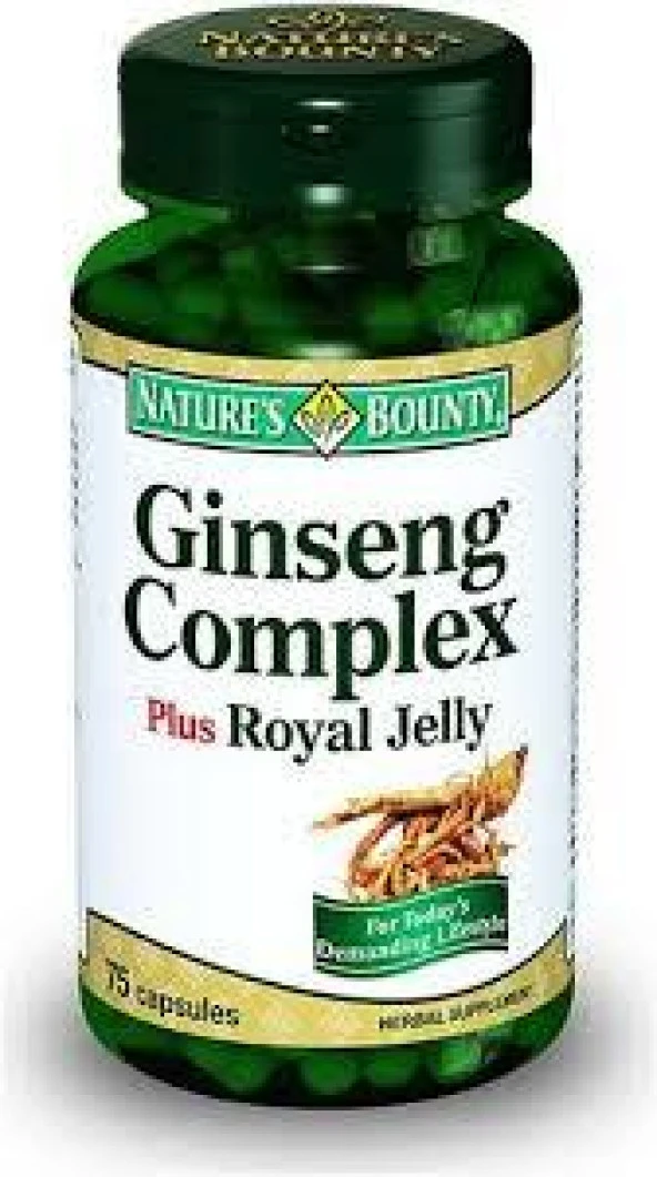 Nature's Bounty Ginseng Complex Plus Royal Jelly 75 Kapsül