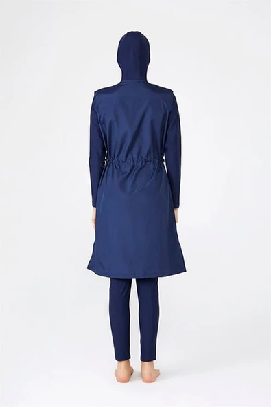 Adasea Kadın Likralı Fermuarlı Tam Kapalı Tesettür Yüzücü Mayo 2185 - 8