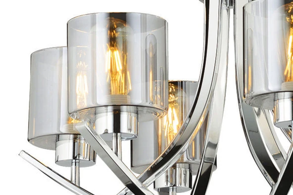 Lampaluce Culla Klasik Tasarım Modern Dekortaif Avize 6'lı Krom - 3