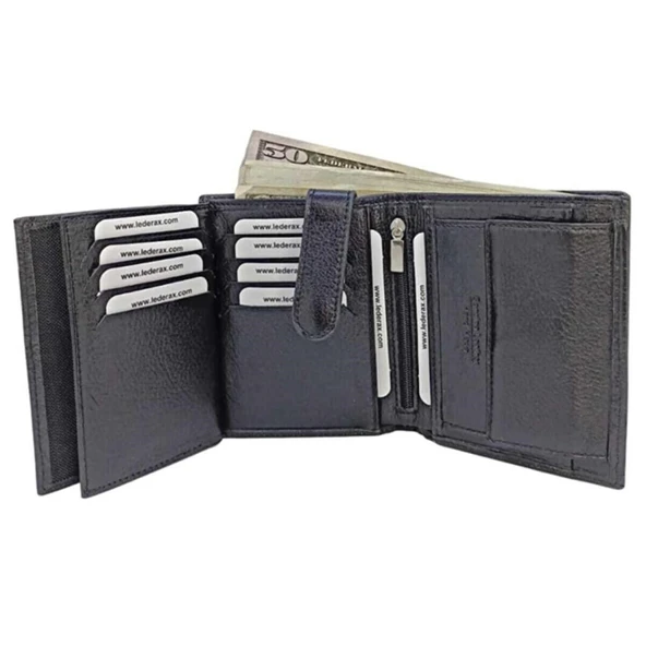 Lederax LD57 Hakiki Deri Büyük Cüzdan Bozuk Para Bölmeli - 7