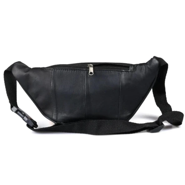 Lederax %100 Hakiki Deri Freebag Bel Çantası Siyah - 4