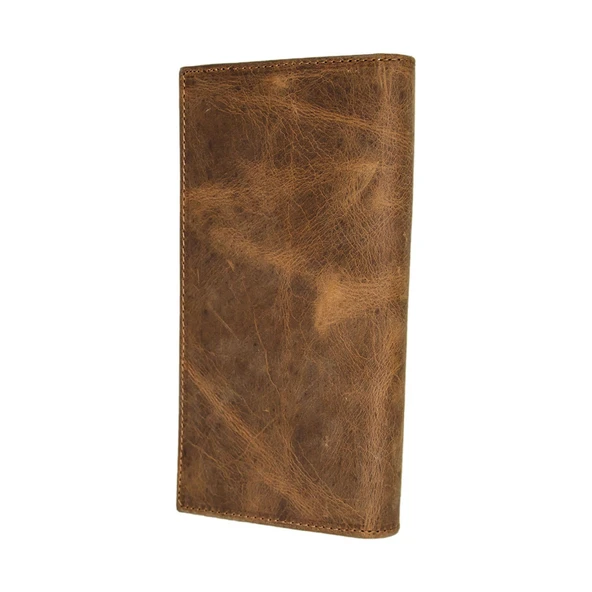 Lederax Eskitme Hakiki Deri Mıknatıslı Telefon Bölmeli Portföy Cüzdan - 6