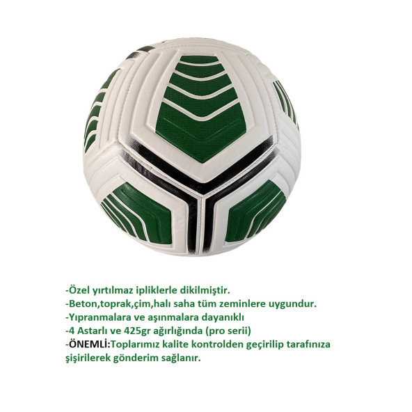 Maç Topu Ultra Dayanıklı Profesyonel Futbol Topu Hali Saha Sert Zemin Futbol Topu