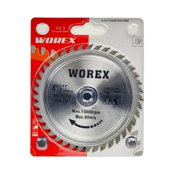 Worex Sunta Testeresi 115/40T x 22,23 mm - 3