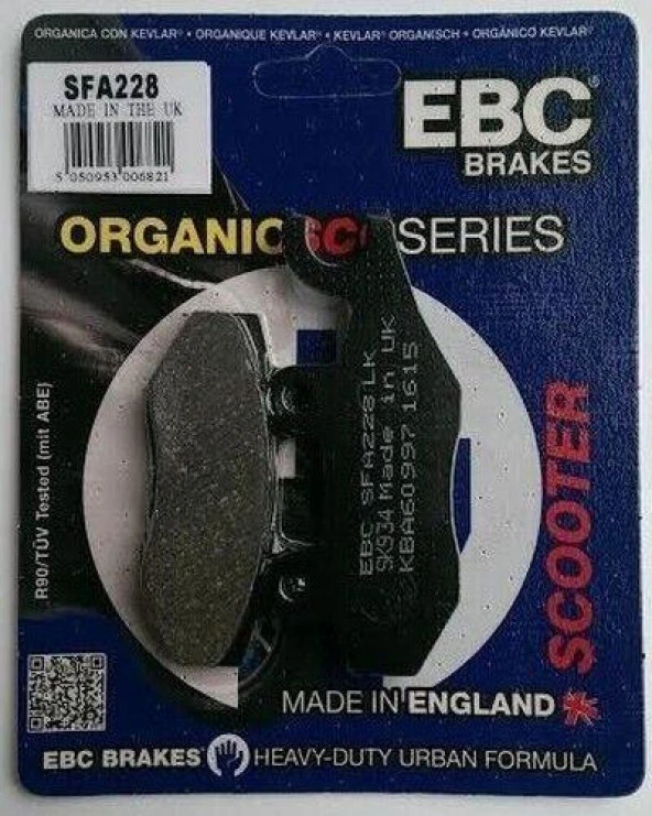 Ebc Sfa228 2010-2015 Peugeot Vivacity 125 Uyumlu Ön Fren Balatası Organik Balata - Resim 2