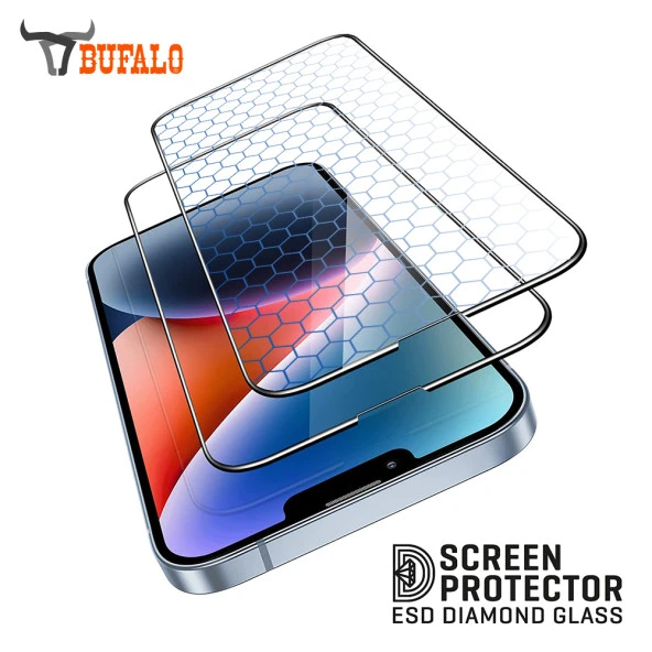 Bufalo iPhone 12 Pro Max ESD Anti Static Seramik Ekran Koruyucu - 4