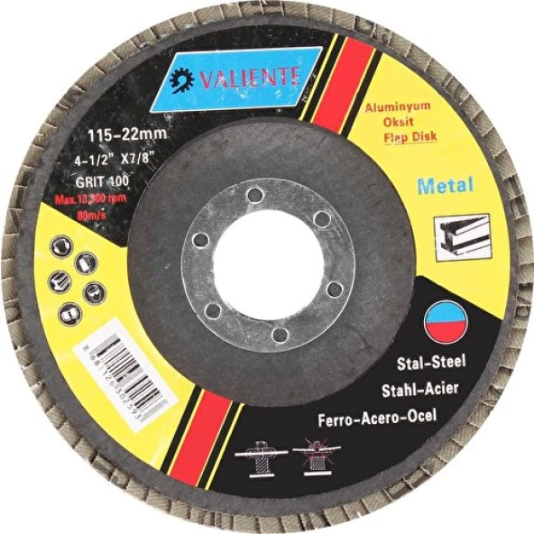 Valiente 115 mm Flap Disk 60 Kum - Resim 2