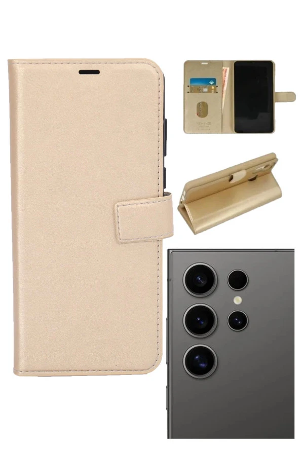 Samsung Galaxy S24 Ultra Kamera Korumalı Cüzdanlı ve Kapaklı Kılıf ürün görseli