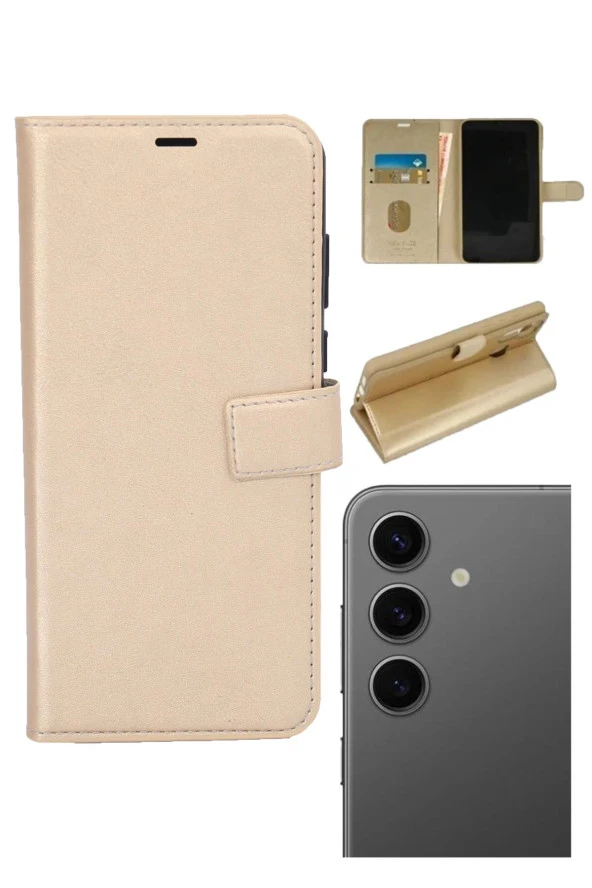 Samsung Galaxy S24 Plus Kamera Korumalı Cüzdanlı ve Kapaklı Kılıf ürün görseli