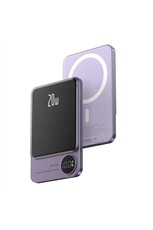 Qpen PD24 10.000 mAh 20W PD Hızlı Kablosuz Şarj Mini Powerbank