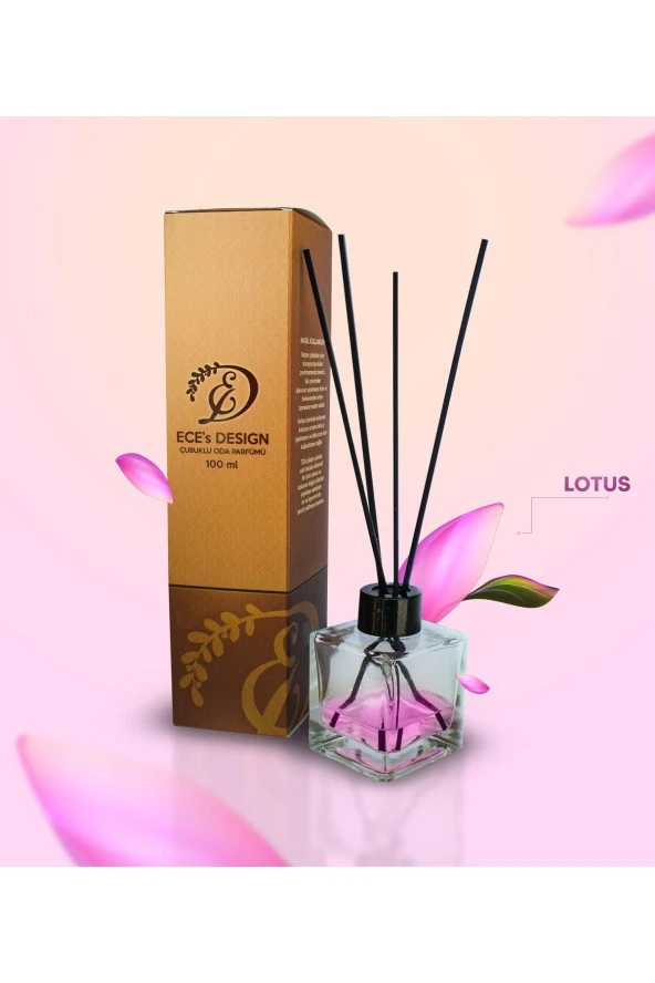 ECES DESİGN Ece's Desing Lotus Esansiyel Yağ Çubuklu Oda Kokusu 100ml