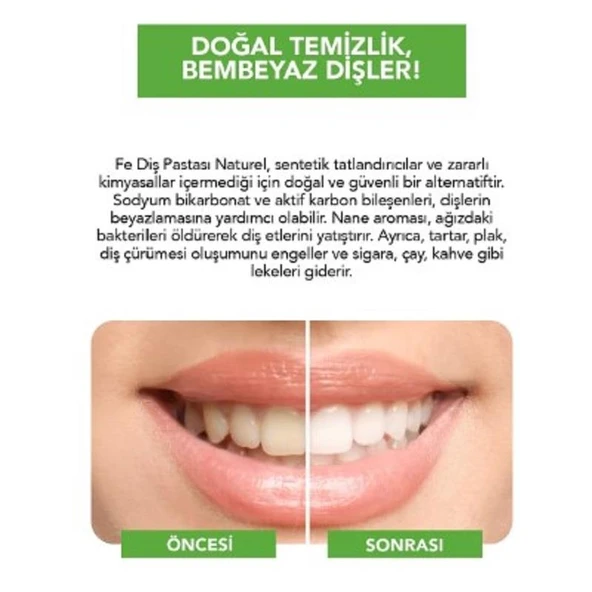 Fe Naturel Diş Pastasi 90 gr - Resim 3