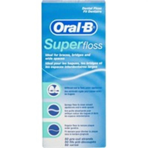 Oral-B Diş İpi Super Floss 50'li - İthal