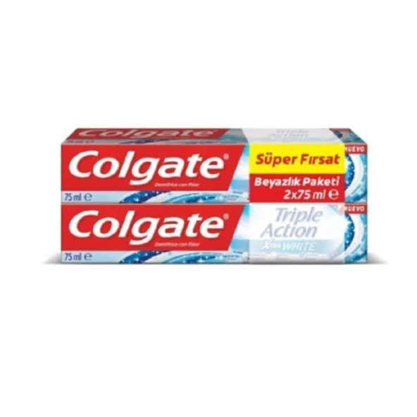 Colgate Diş Macunu Triple Action 75ml 2'li