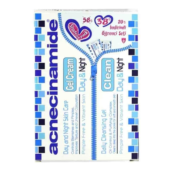 Acnecinamide Öğrenci Paketi - Temizleme Jeli 150 ml & Jel Krem 50 ml ürün görseli