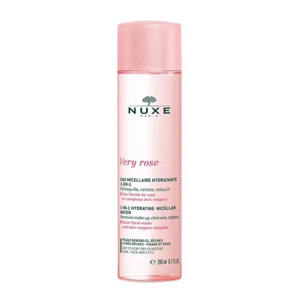 Nuxe Very Rose 3 in 1 Kuru Ciltler İçin Nemlendirici Temizleme Suyu 200 ml