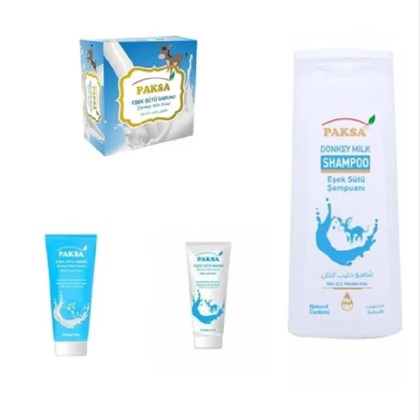 Paksa Eşek Sütü Serisi - Sabun + Krem + Maske + Şampuan - 2