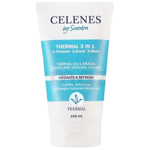 Celenes By Sweden Celenes Thermal 3 in1 Peeling Maske Temizleyici 150 ml - Tüm Ciltler