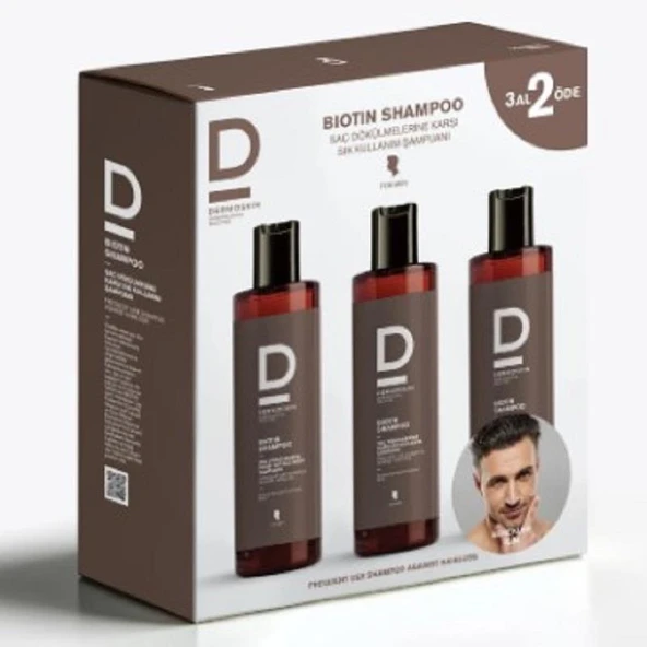 Dermoskin Biotin Şampuan Saç Dökülmesine Karşı Erkek 200 ml - 3 Al 2 Öde - 3