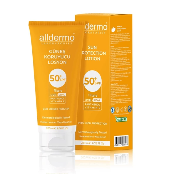 Alldermo SPF50 Güneş Koruyucu Losyon 200 ml ürün görseli