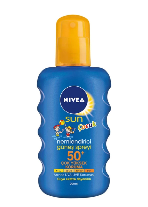 Nivea Sun Kids Güneş Spreyi Nemlendirici SPF50 200 ml