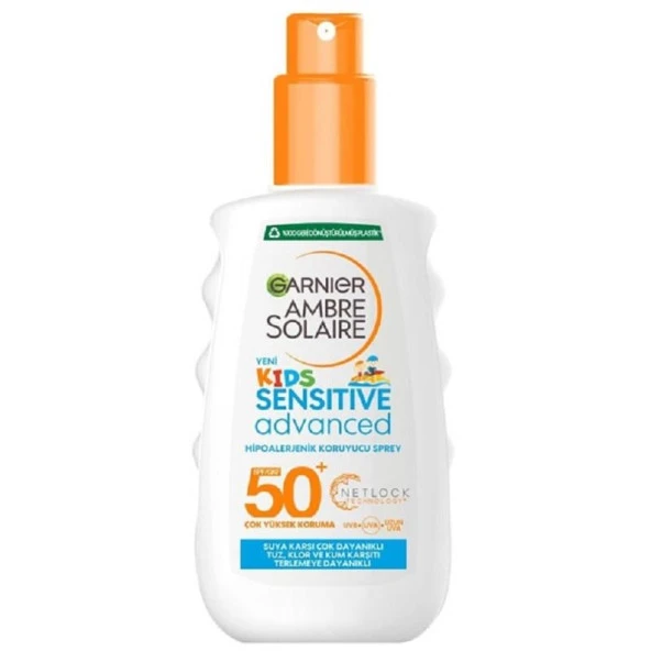 Garnier Ambre Solaire Kids Sensitive Advanced Sprey SPF50+ 200 ml ürün görseli