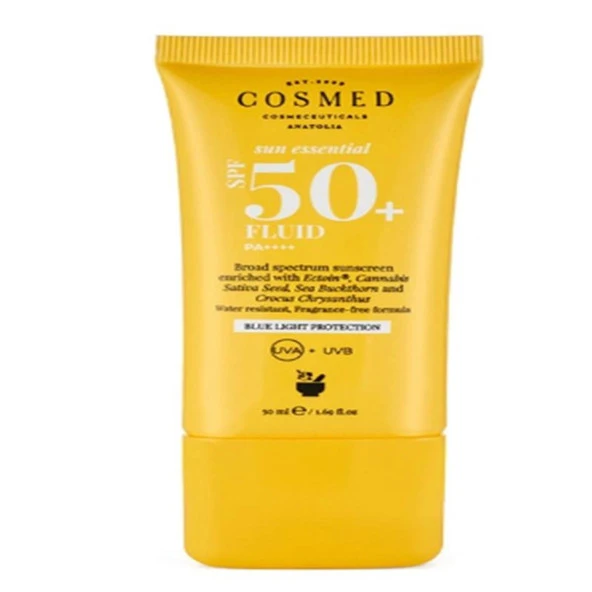Cosmed Sun Essential Fluid SPF50 Tüm Cilt Tipleri için Yüz Güneş Kremi Yeni Nesil Filtreler 50 ml