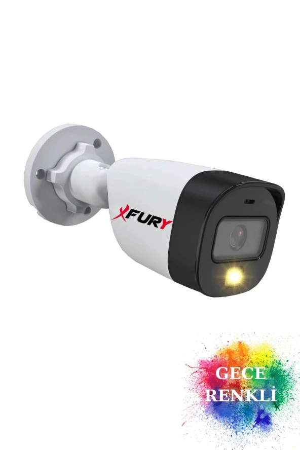 FURY 1 Kameralı 1080P 2Mp Görüntü Gece Renkli Full Hd Ultra Led Gece Renkli Güvenlik Kamerası Seti 500GB - 4