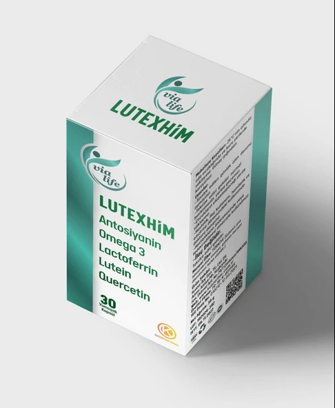 Lutexhim Lactoferrin, Antosiyanin, Omega 3, Quersetin, Lutein, Zeaksantin 30 Soft jel