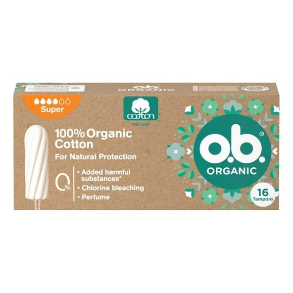 O.B. Organic Süper Tampon 16'lı