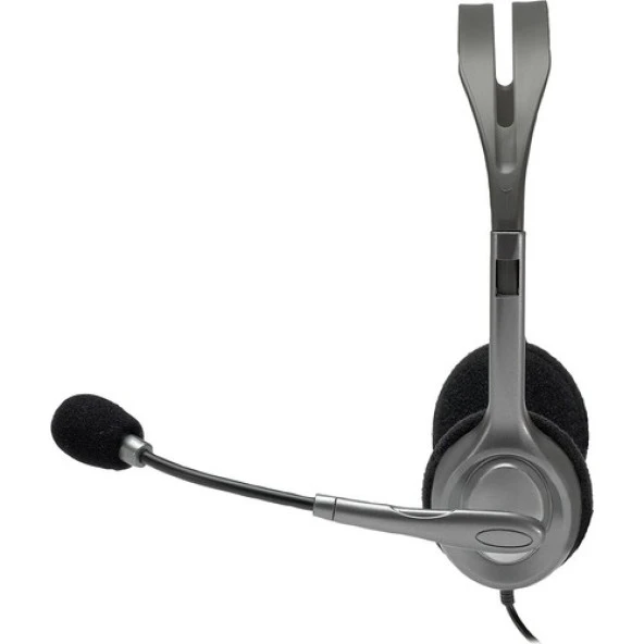 Logitech H110 Kablolu Stereo Kulaklık - Gri - Resim 3